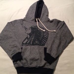 Grey Papas & Beer hoodie Indian Chief